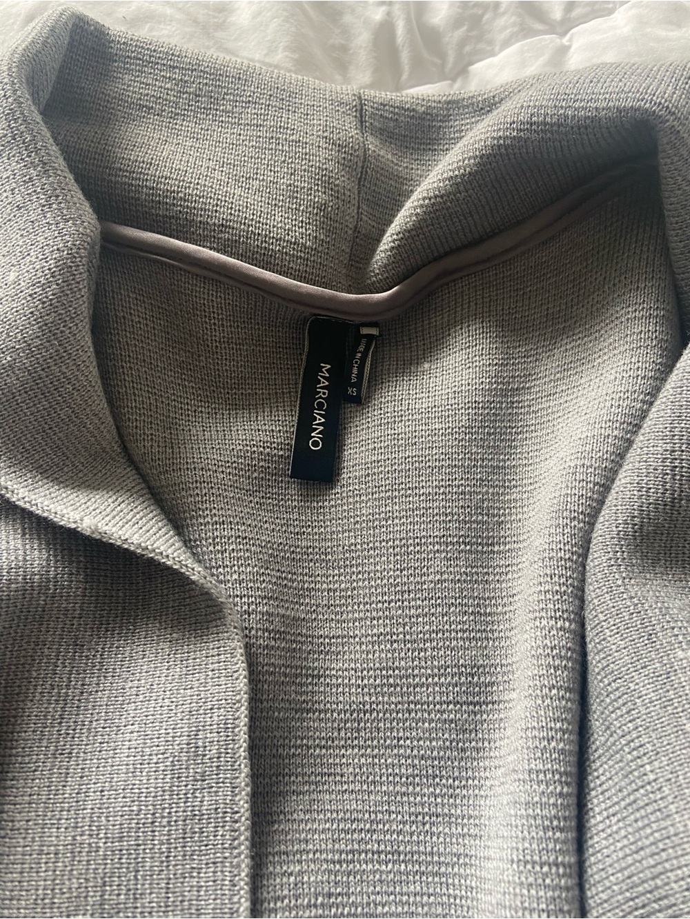 Marciano Gray Long Sleeve Wrap Cardigan with Tie Belt - Picture 4 of 5